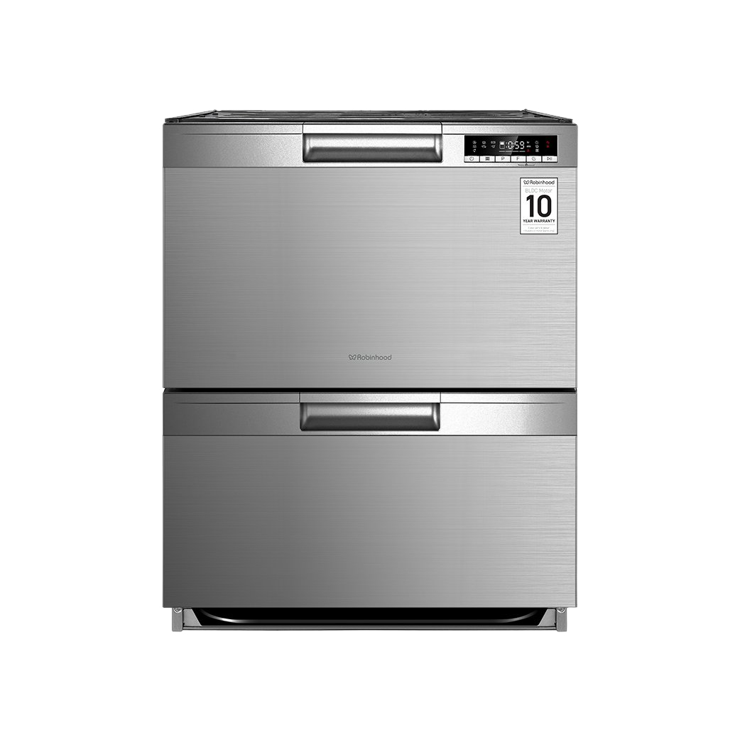 7 FUNCTION DOUBLE DRAWER DISHWASHER 600X570X820MM STAINLESS STEEL